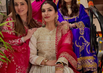 Karwa Chauth 2024: Raveena Tandon Begins Festivities With Bollywood Wives